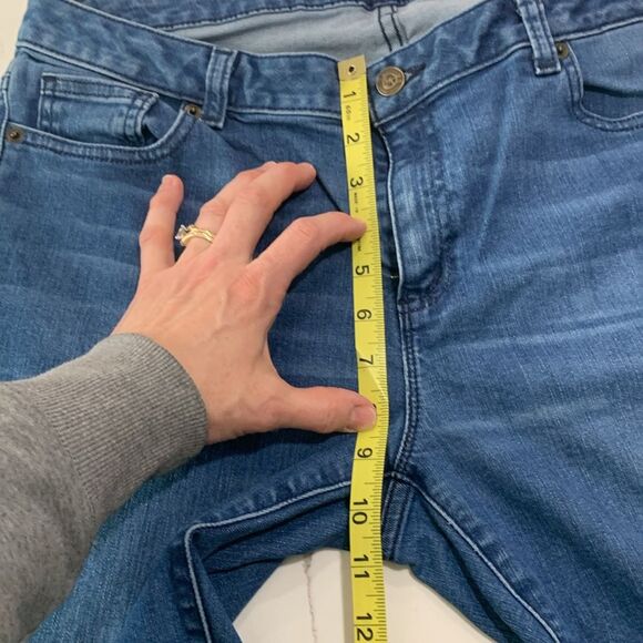 Michael Kors | Izzy Skinny Women’s Released Hem Skinny Blue Denim Jeans - Picture 9 of 10